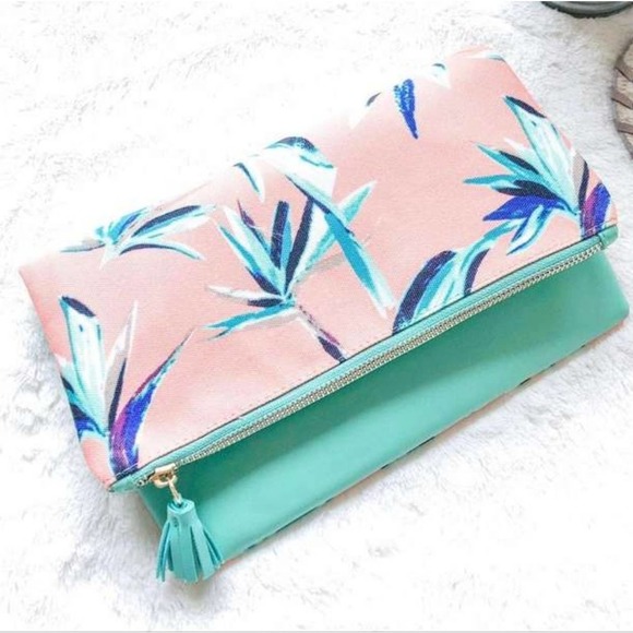 RACHEL Pally Rachel Polly Reversible Birds of Paradise Clutch - Picture 7 of 9
